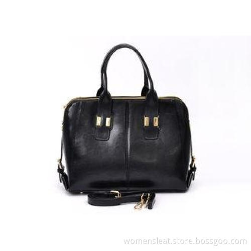 Luxury Oil Wax Large Leather Handbags , Three Zipper Compar